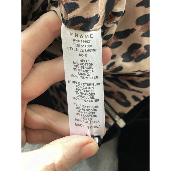 FRAME Blouse Womens Small Black velvet sweetheart neck Exposed Zipper Party Chic - Picture 9 of 13